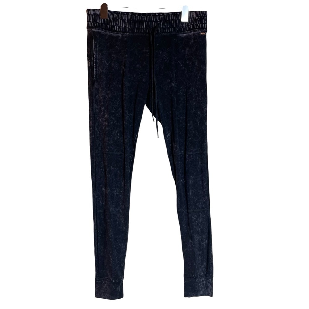 PINK Victoria’s Secret Black Distressed Wash Jogger Style Leggings Women’s Small